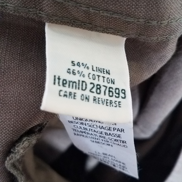 LL Bean Classic Fit Linen Cotton Blend Size Small - Picture 6 of 6